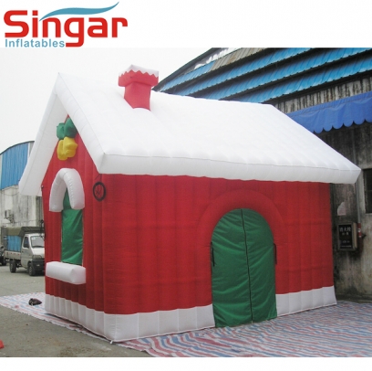 6m(19.7ft) inflatable christmas red booth house