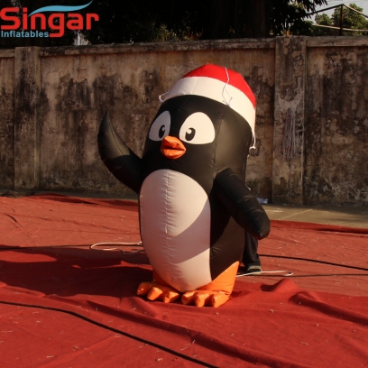 1.5m(4.9ft) inflatable decoration penguin with lights